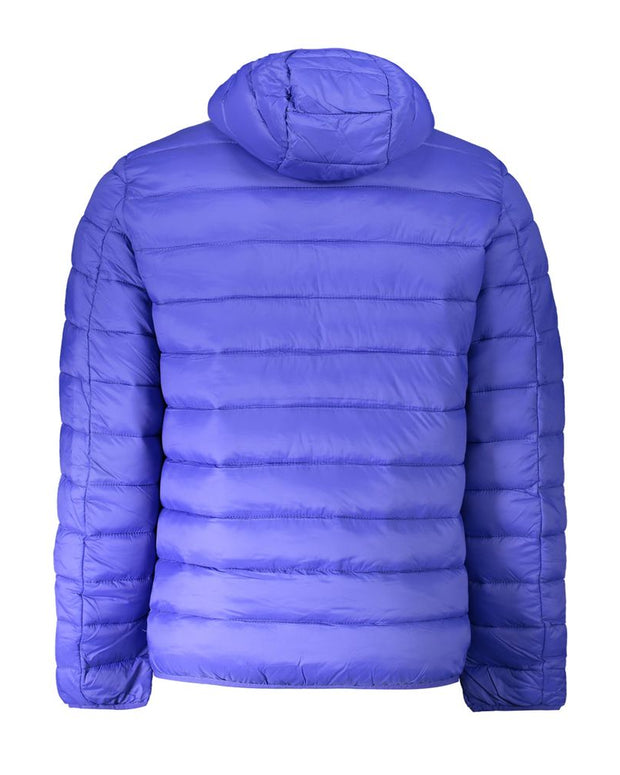 Blue Polyamide Men Jacket