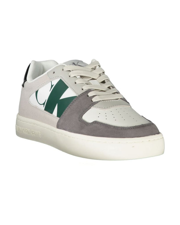 White Polyester Men Sneaker