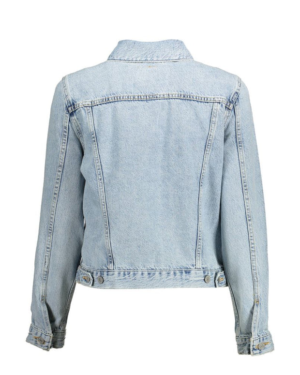 Light Blue Cotton Women Jacket