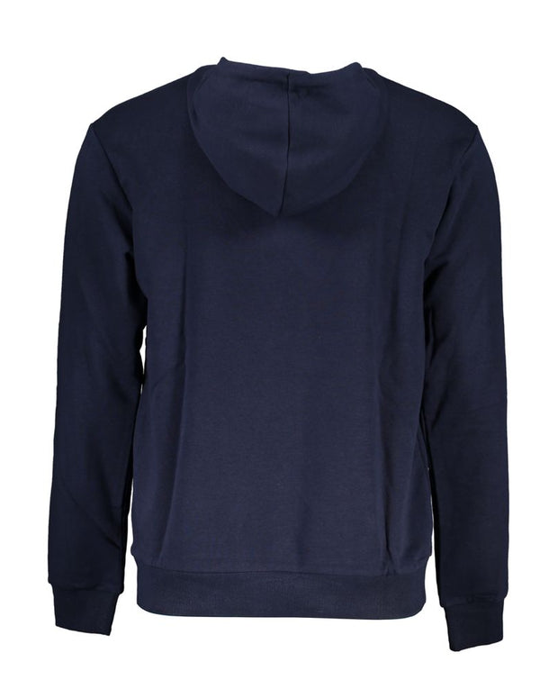 Blue Cotton Blend Hooded Sweatshirt