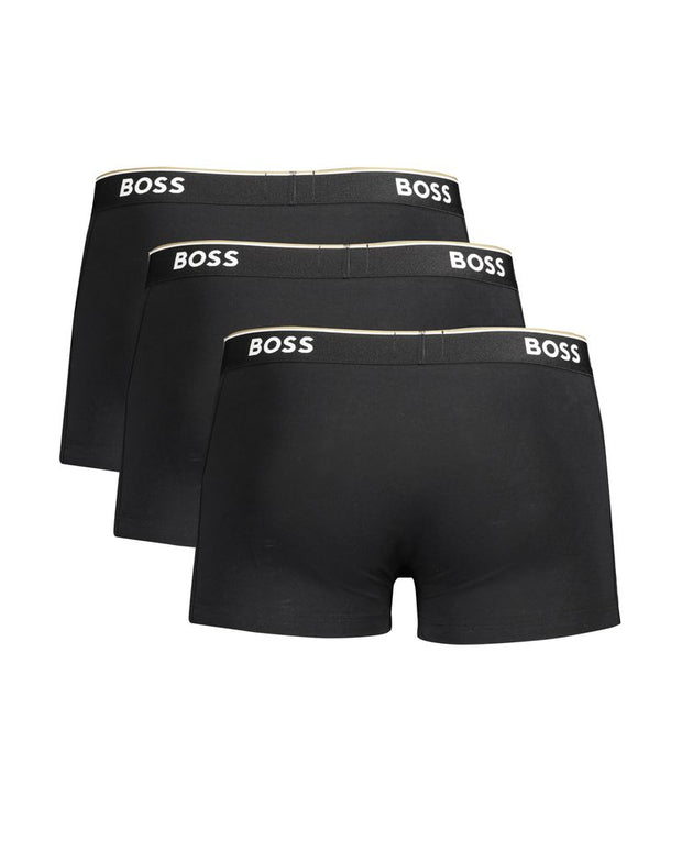Black Cotton Men Boxer Underwear Pack