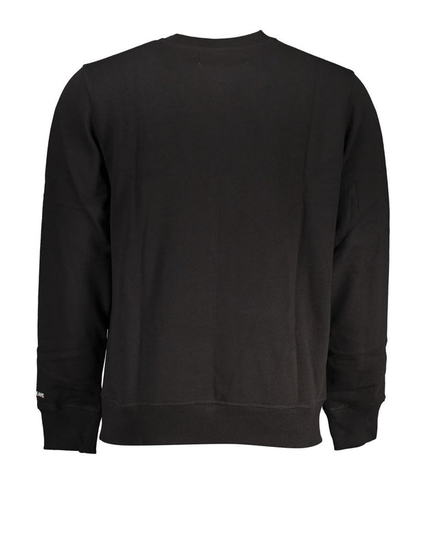 Black Cotton Men Sweater