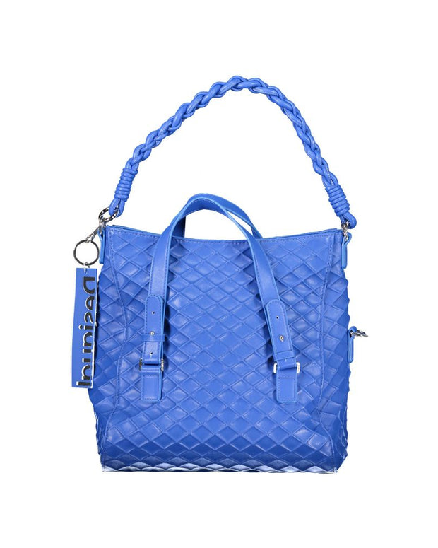 Blue Polyethylene Women Handbag
