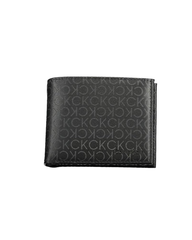 Black Polyester Men Wallet