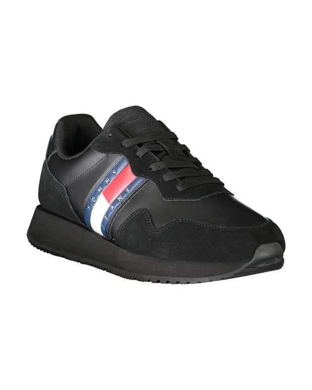 Black Leather Men Sneaker
