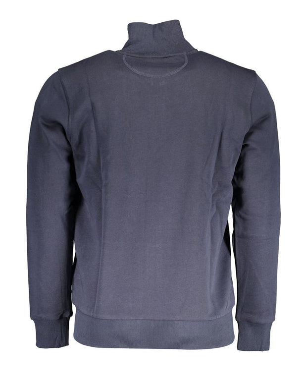 Blue Cotton Men Sweater