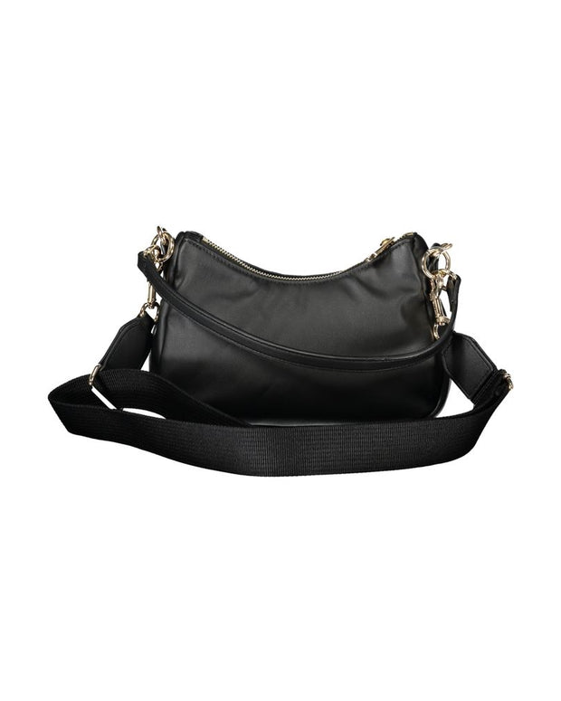 Black Polyester Women Handbag