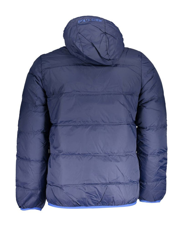 Blue Polyamide Men Jacket