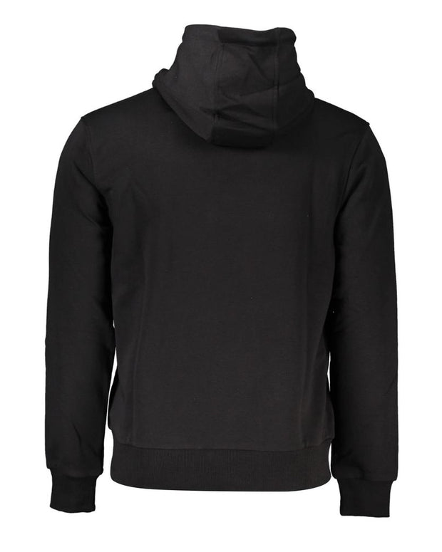 Black Cotton Men Sweater