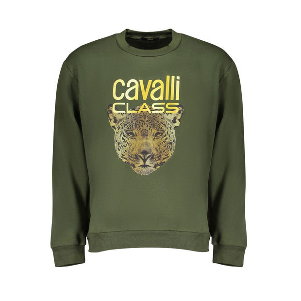 Green Cotton Men Sweater