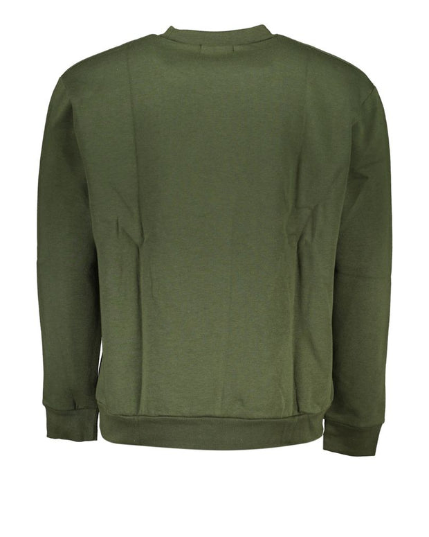 Green Cotton Men Sweater