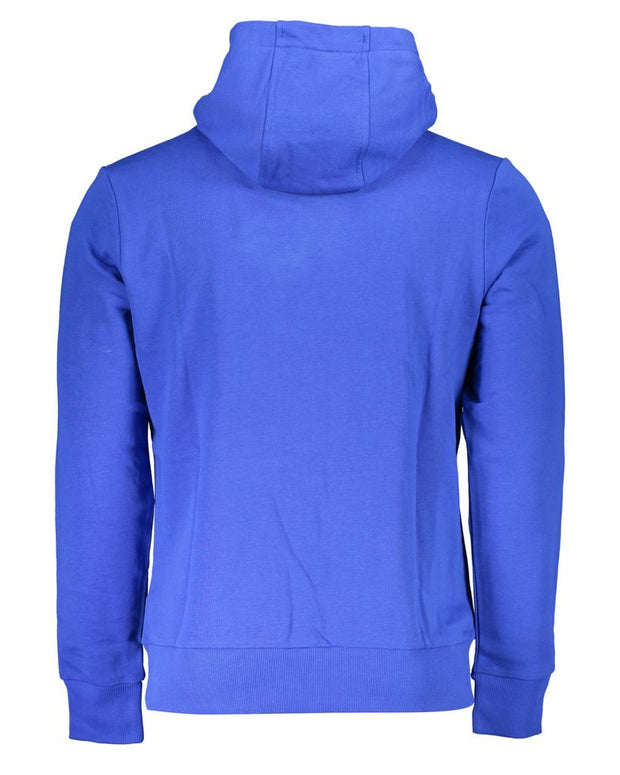 Blue Cotton Men Sweater