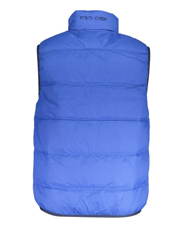 Blue Polyamide Men Jacket