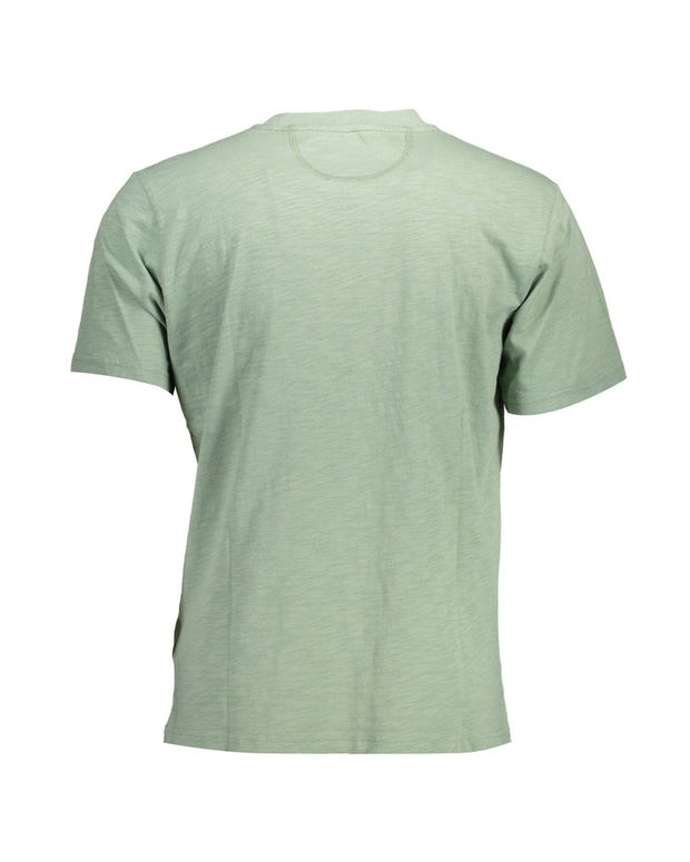 Green Cotton Men T-Shirt