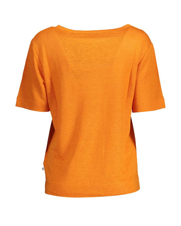 Orange Linen Women Top