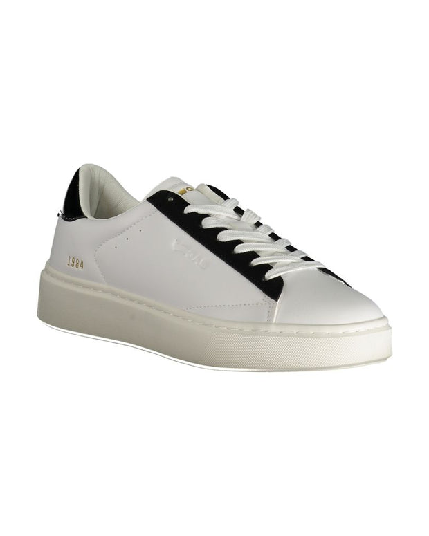 White Polyester Women Sneaker