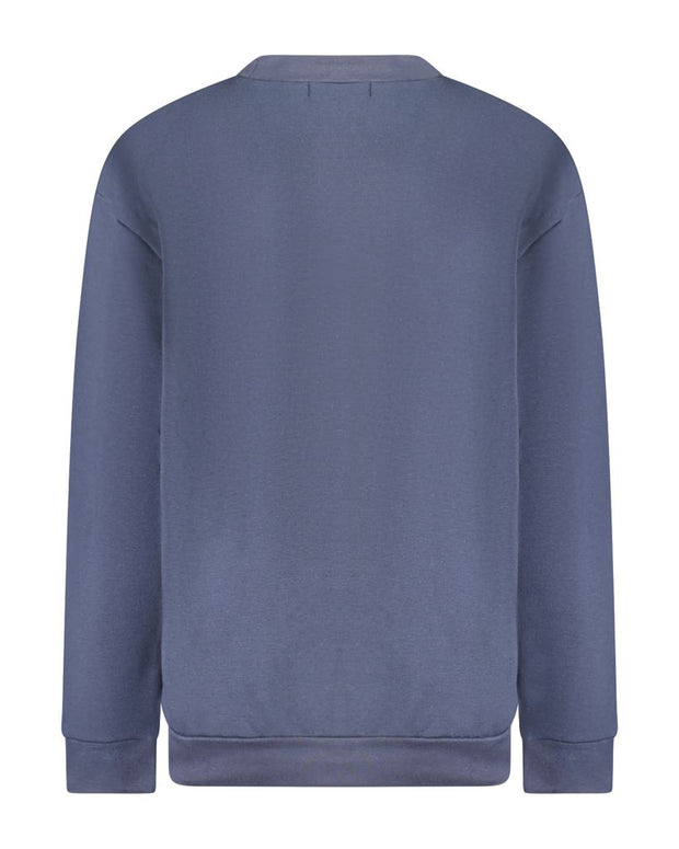Blue Cotton Women Sweater