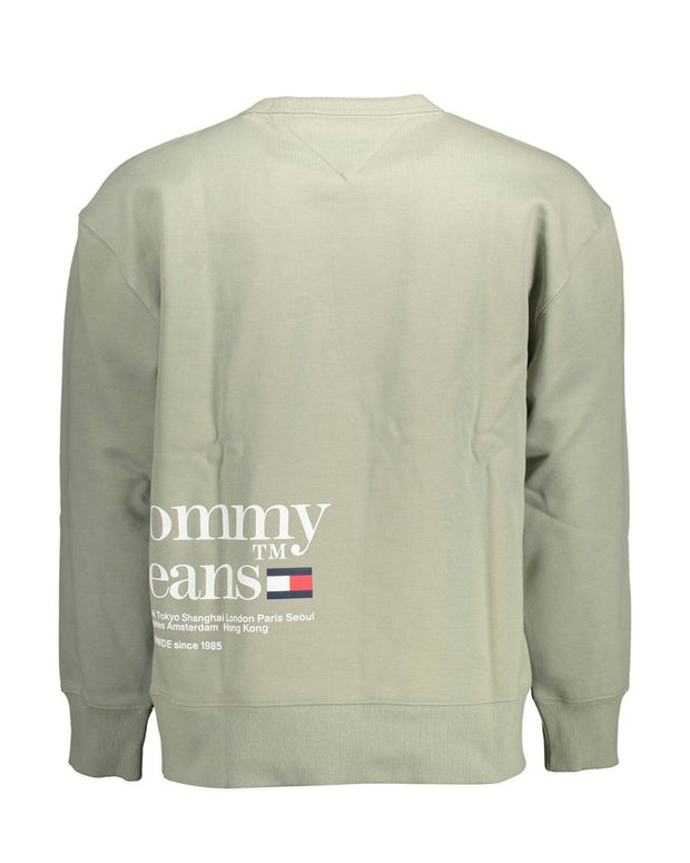 Green Cotton Men Sweater