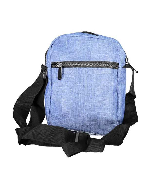 Blue Polyester Shoulder Bag