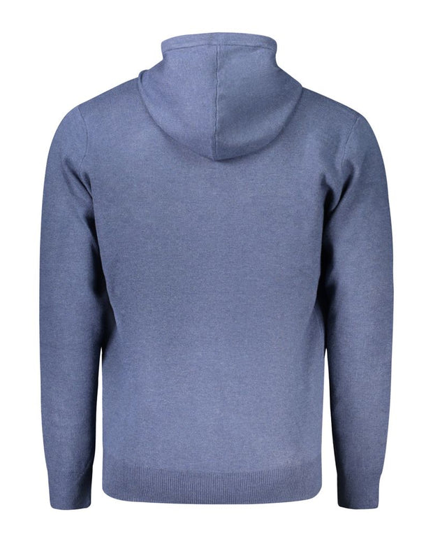 Blue Polyamide Men Cardigan