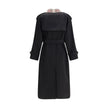 Castleford long Trench Coat with Check collar