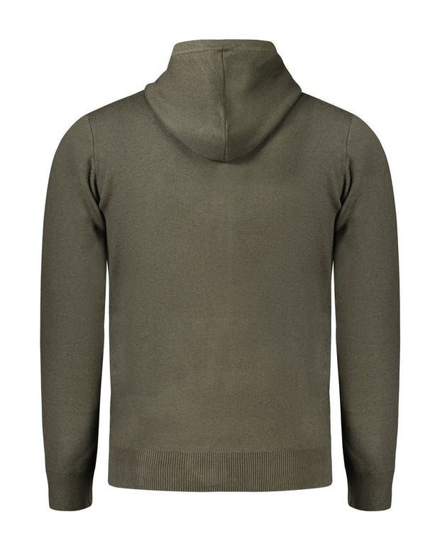 Green Polyamide Men Cardigan
