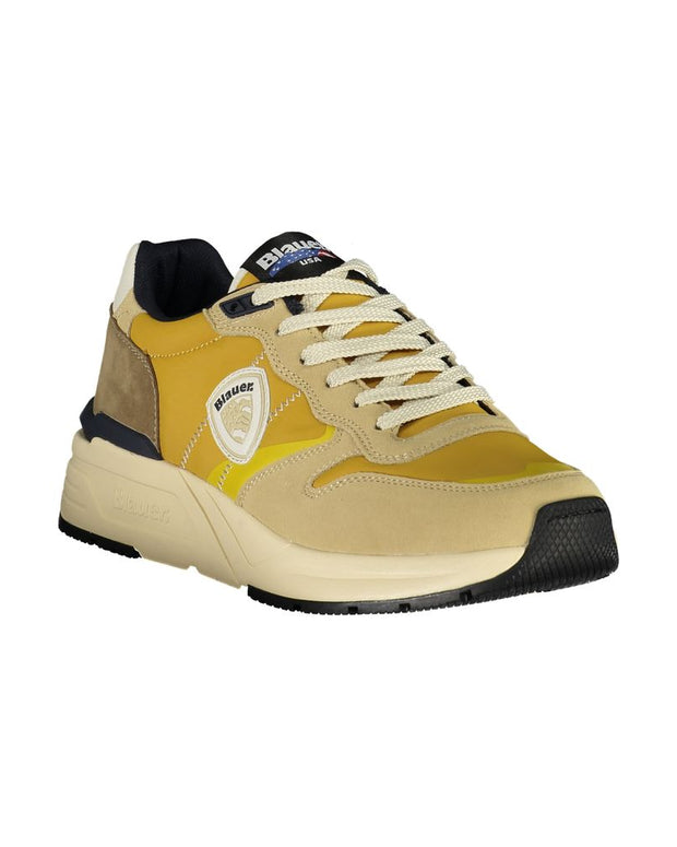 Beige Polyester Men Sneaker