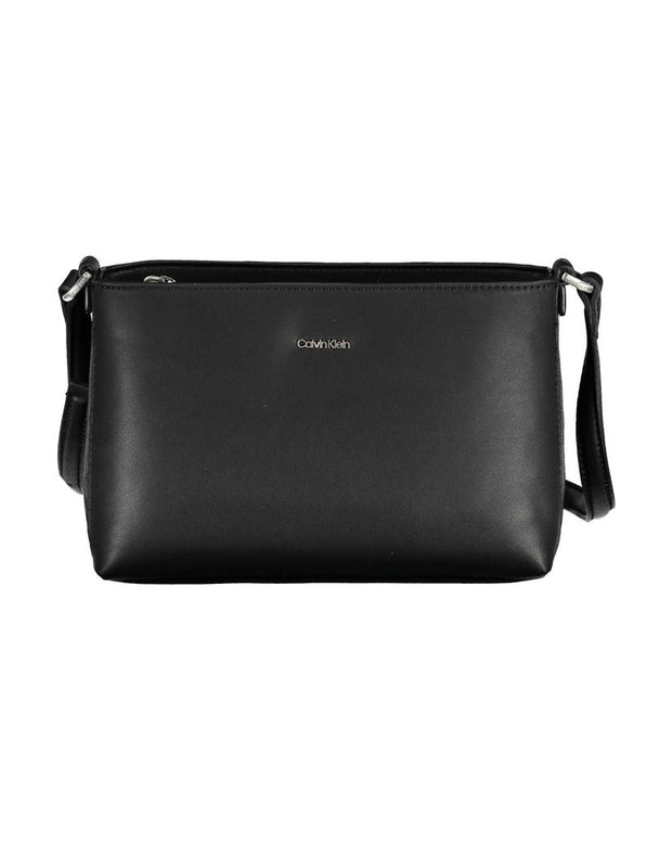 Black Polyester Women Handbag