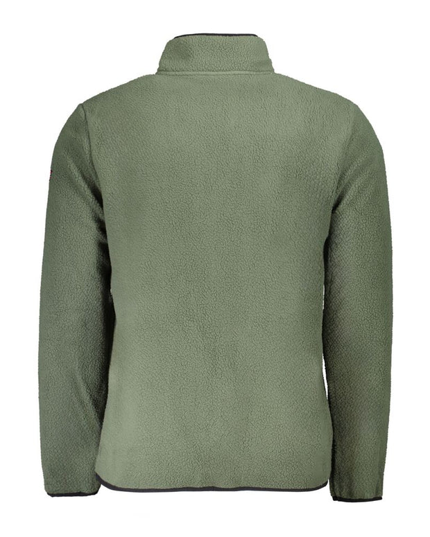 Green Polyester Men Sweater