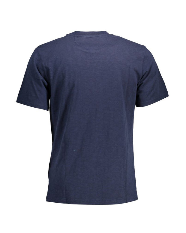 Blue Cotton Men T-Shirt