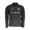 Black Cotton Men Polo Shirt