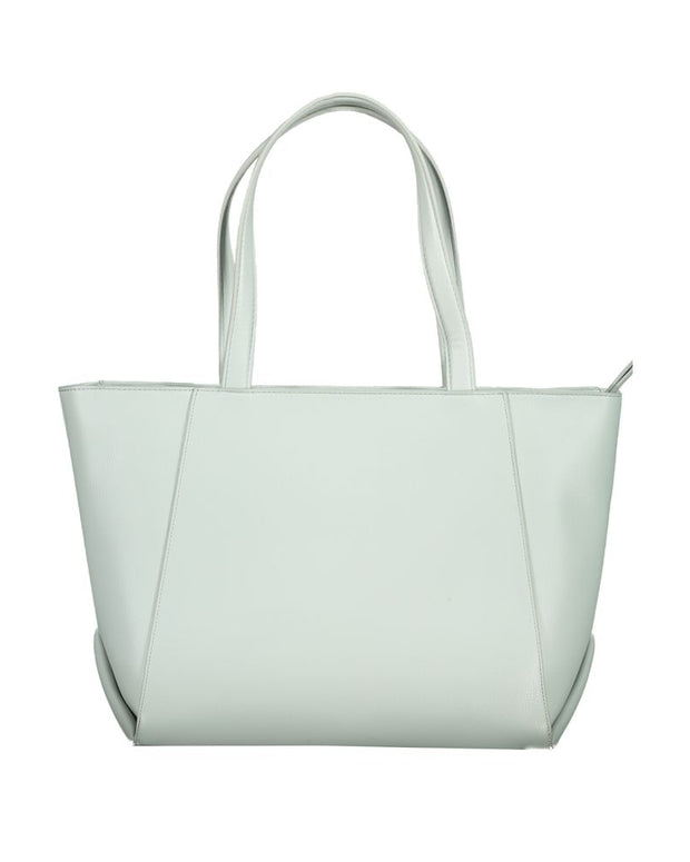 Light Blue Polyethylene Women Handbag