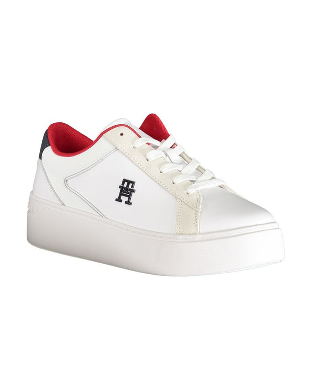 White Polyester Sneaker