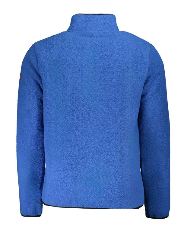Blue Polyester Men Sweater
