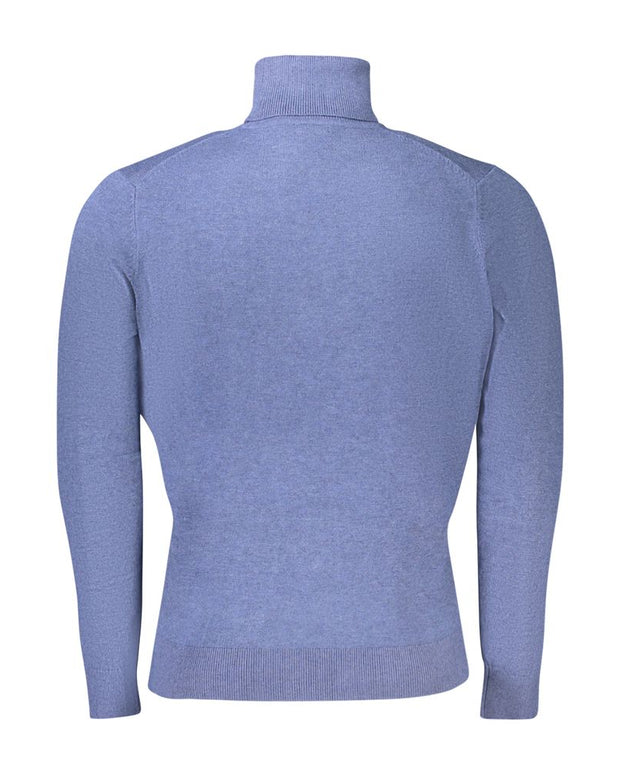 Blue Wool Men Sweater