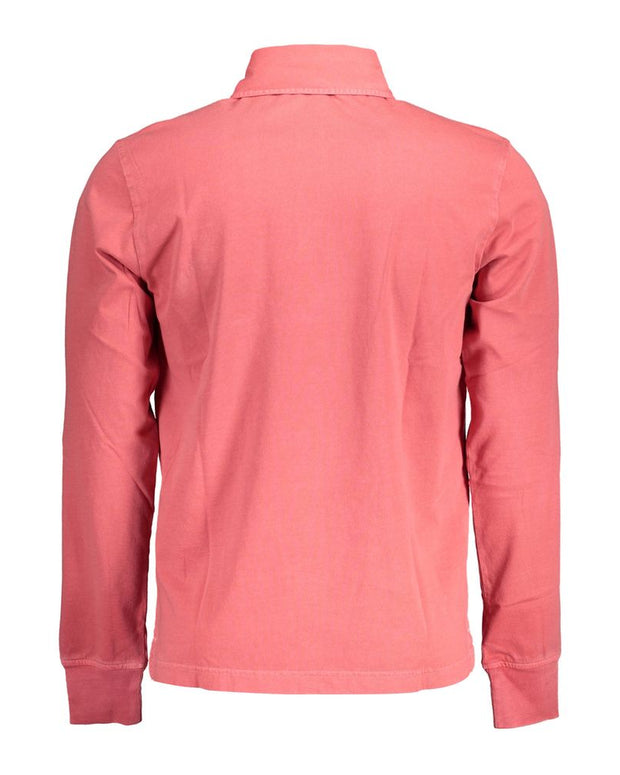 Red Cotton Men Polo Shirt