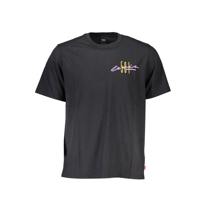 Black Cotton Men T-Shirt