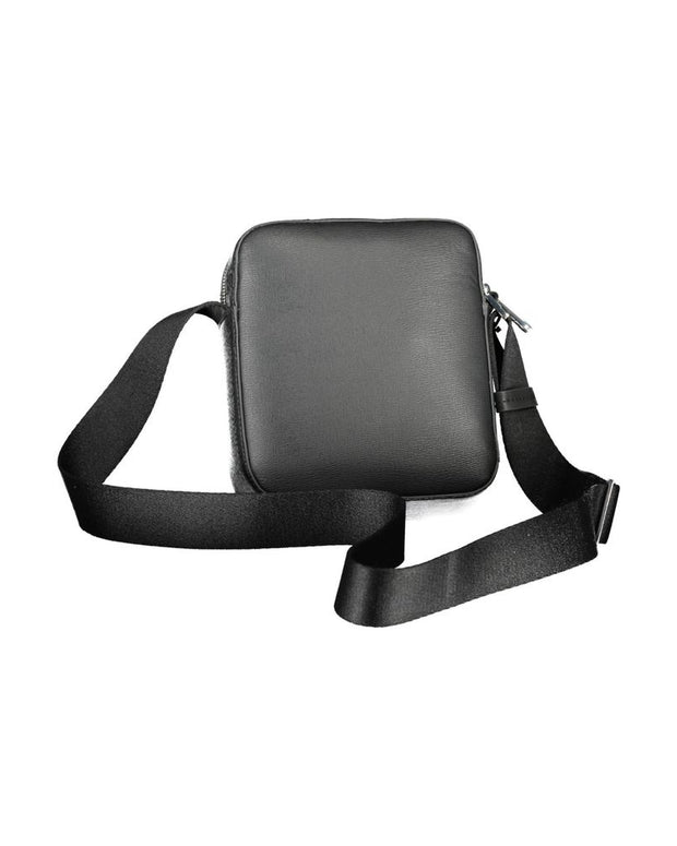 Black Polyester Men Shoulder Bag