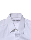 White Cotton GOLD Long Sleeves Formal Shirt