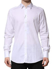 White Cotton GOLD Long Sleeves Formal Shirt