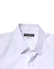 White Cotton GOLD Long Sleeves Formal Shirt