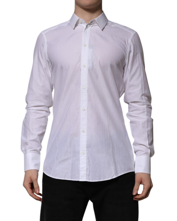 White Cotton MARTINI Long Sleeve Formal Shirt