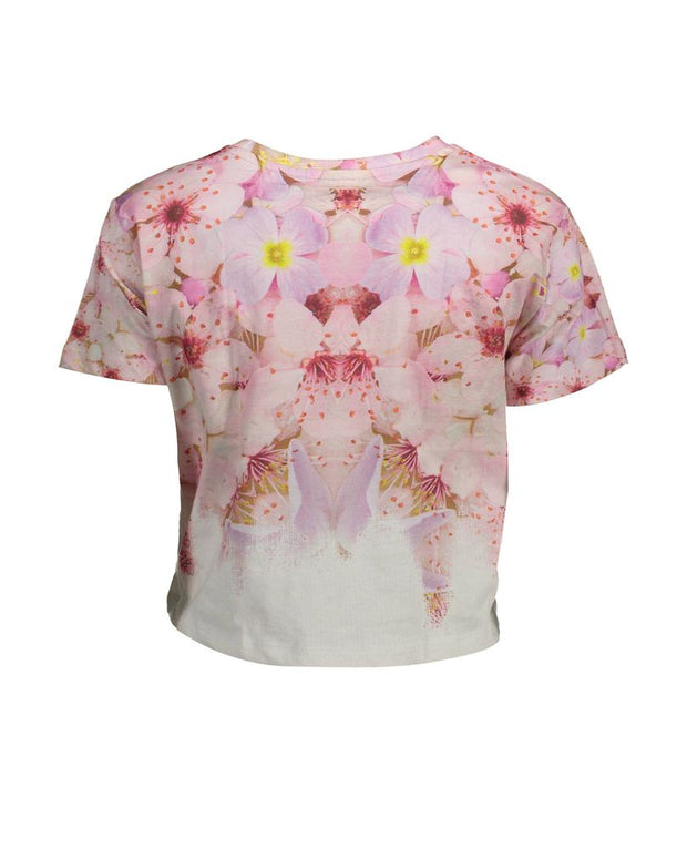 Pink Cotton Women T-Shirt