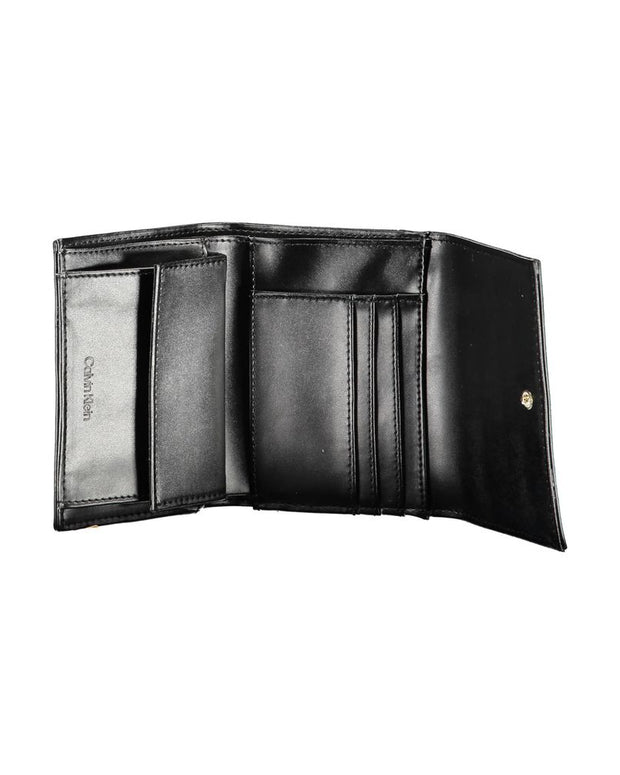 Black Polyester Women Wallet