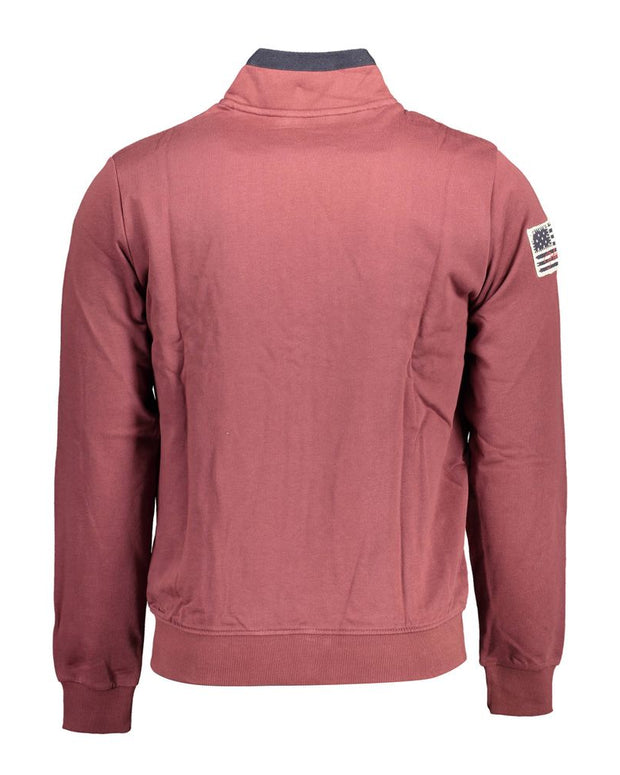 Purple Cotton Men Sweater