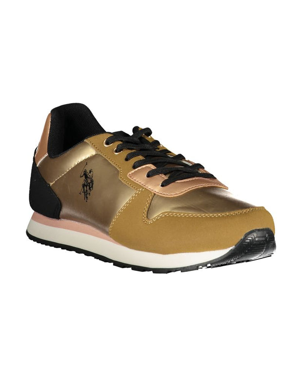 Gold Polyester Sneaker