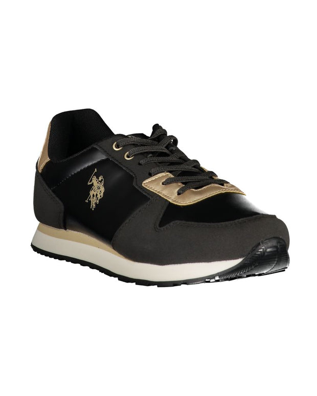 Black Polyester Sneaker