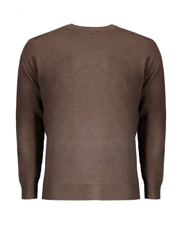 Brown Wool Men Sweater