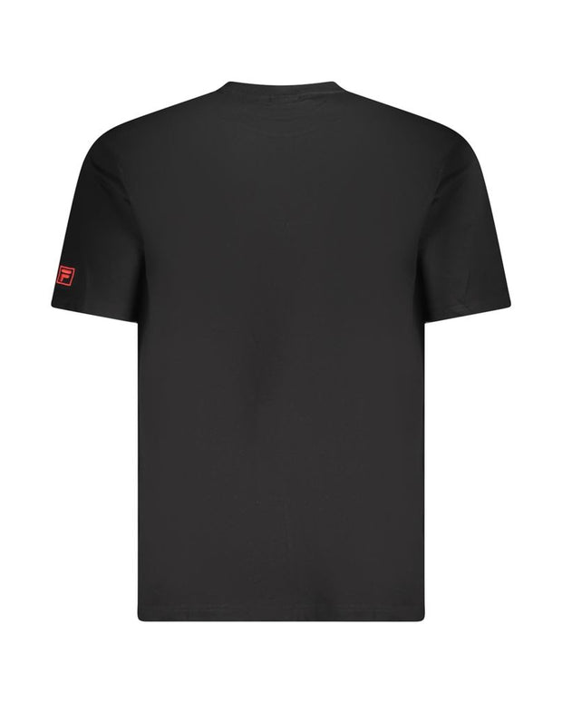 Black Cotton Men T-Shirt