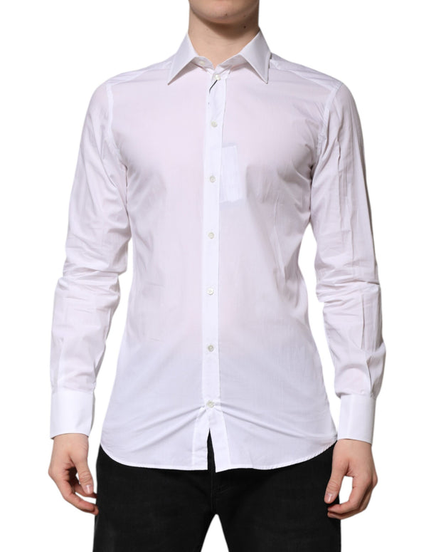 White GOLD Long Sleeves Dress Formal Shirt